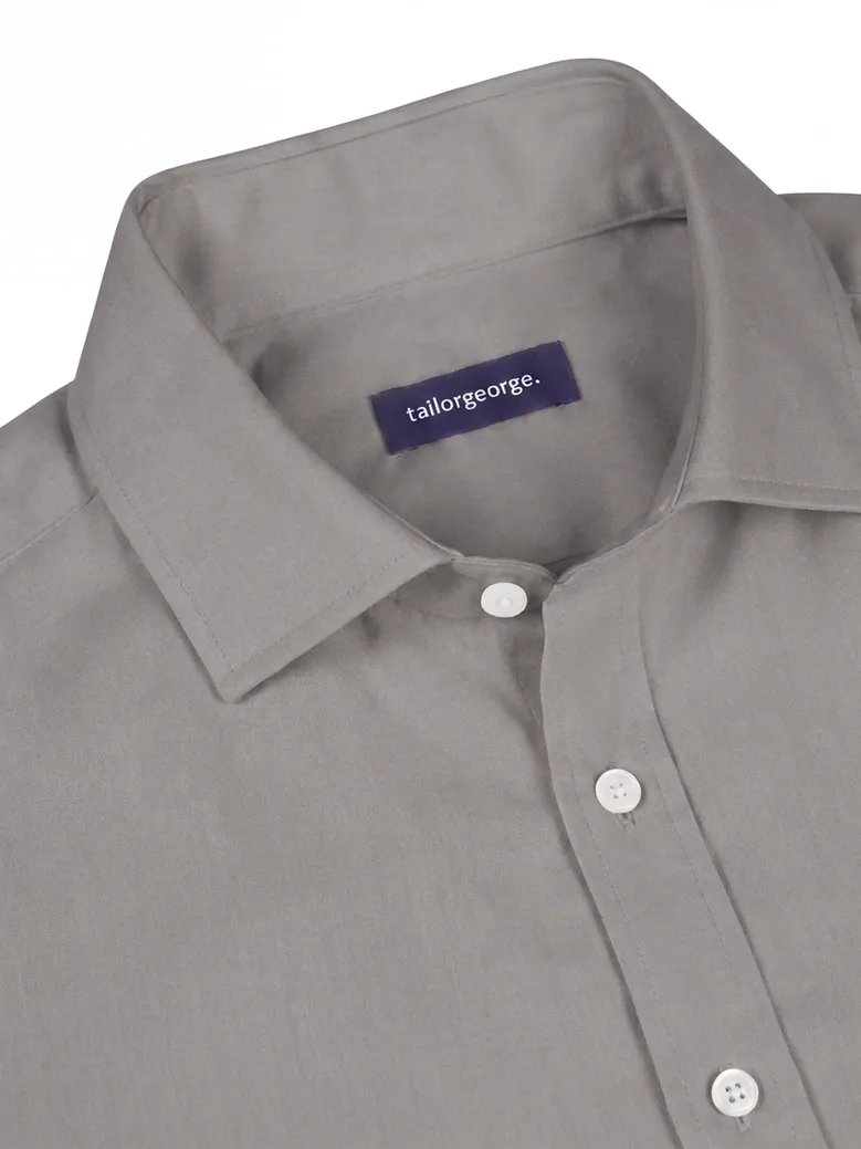 Camisa de popelina blanca lisa de fácil planchado