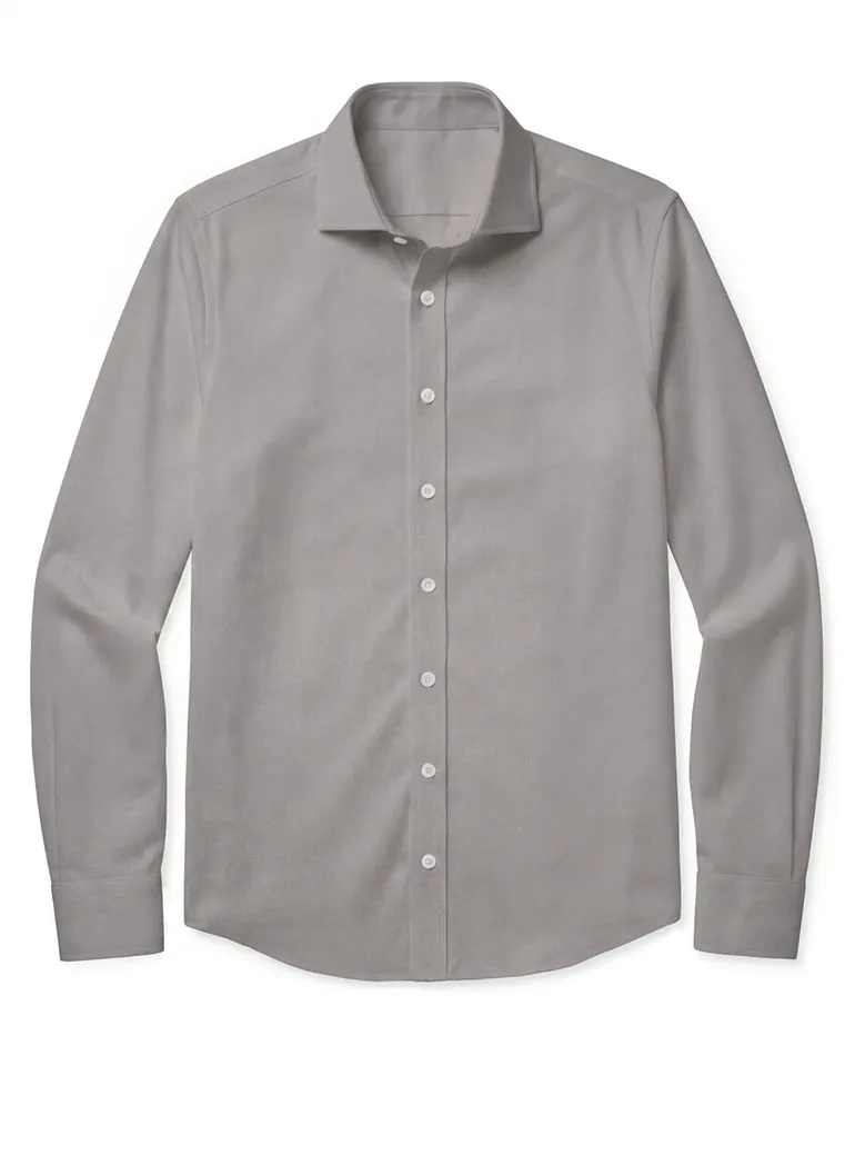 Camisa de popelina blanca lisa de fácil planchado