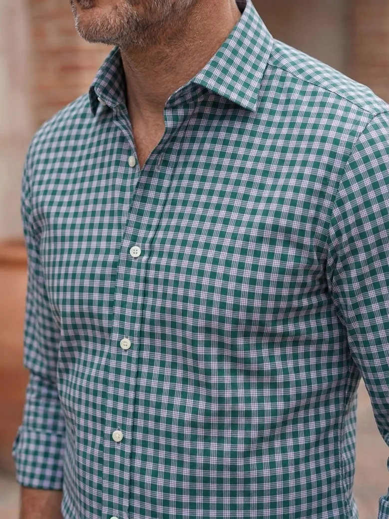 Camisa de popelina blanca lisa de fácil planchado