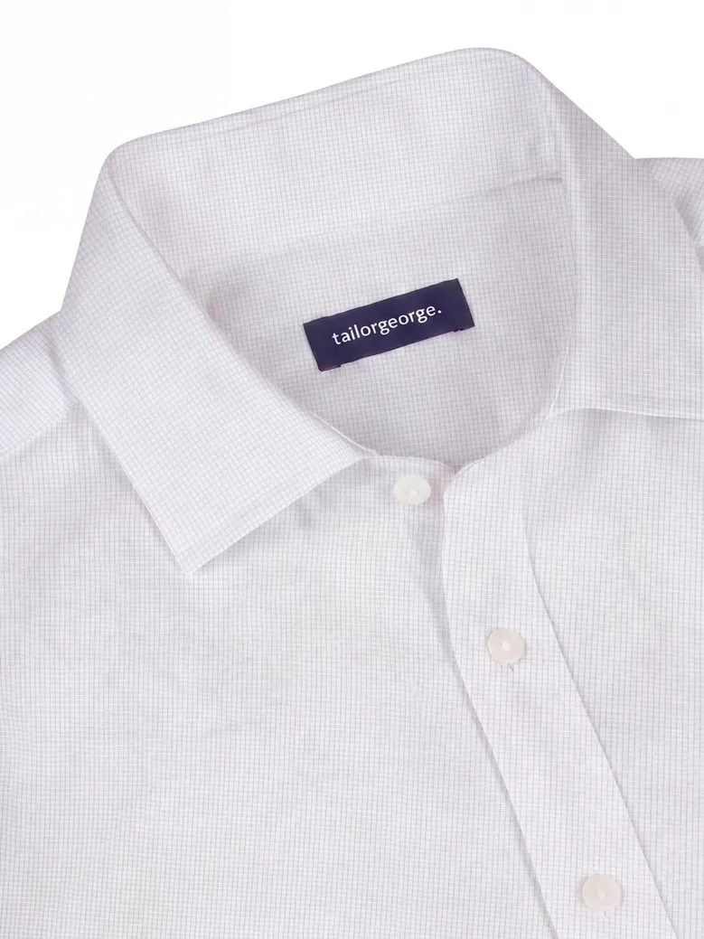 Camisa de popelina blanca lisa de fácil planchado