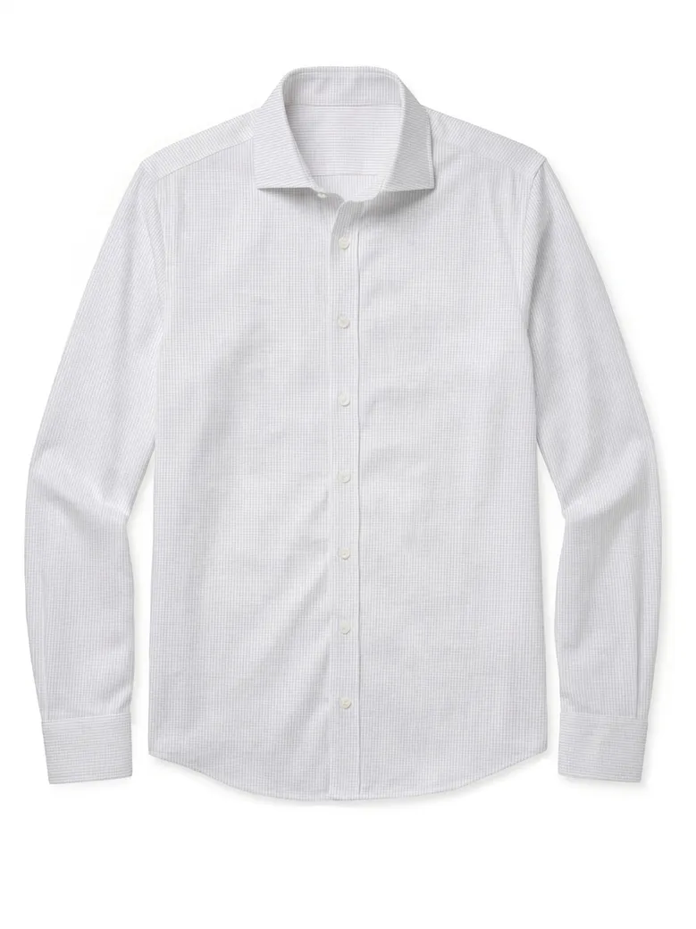 Camisa de popelina blanca lisa de fácil planchado