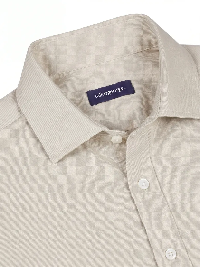 Camisa de popelina blanca lisa de fácil planchado