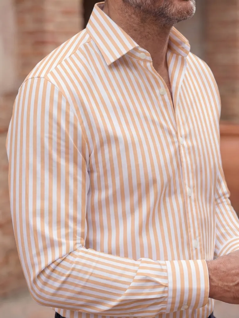 Camisa de popelina blanca lisa de fácil planchado