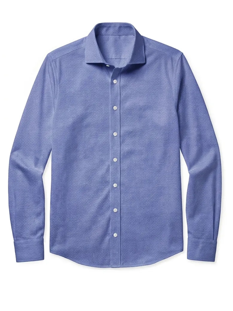 Camisa de popelina blanca lisa de fácil planchado