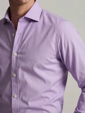 Camisa lisa de popelina morada