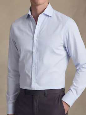 Camisa de sarga de rayas azul cielo