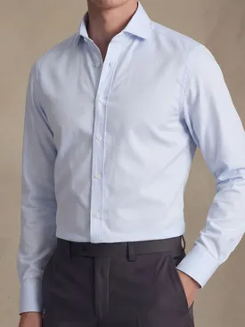 Camisa de sarga de rayas azul cielo