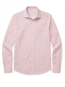 Camisa de popelina estampada roja