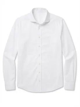 Camisa Oxford blanca lisa