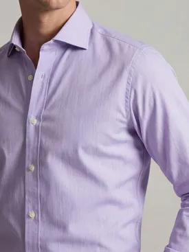 Camisa lisa morada de planchado fácil de punta a punta