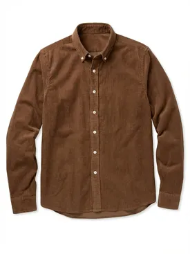 Camisa de pana gruesa de color marrón avellana