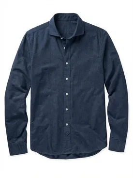Color azul marino camisa de franela