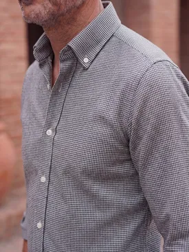 Camisa de franela mini a cuadros marrón