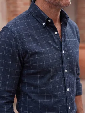 Camisa Franela de grandes cuadros azul