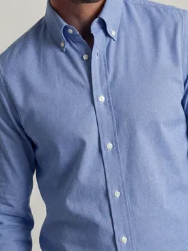 Camisa Oxford sport azul liso