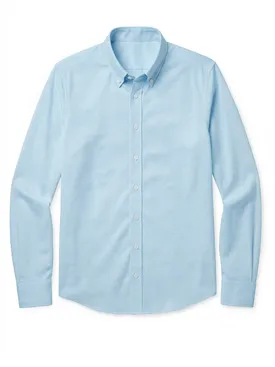 Camisa Oxford liso azul