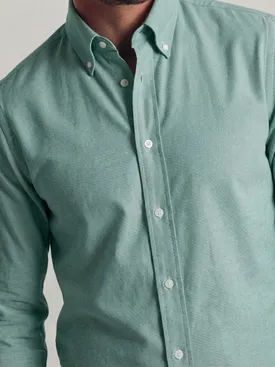 Camisa Oxford sport verde liso