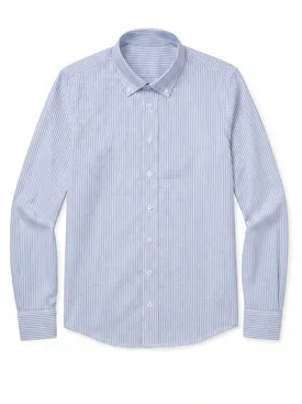 Camisa Oxford de rayas azul marino