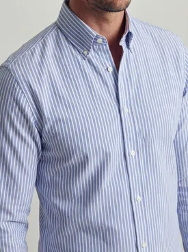 Camisa Oxford de rayas azul rey