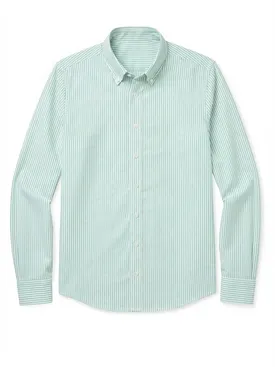 Camisa Oxford de rayas verde