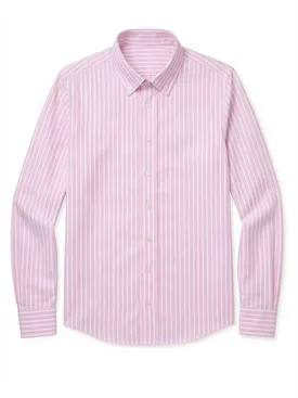 Camisa Oxford de rayas rosa