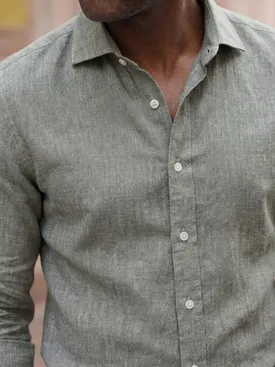 Camisa de lino grueso y resistente