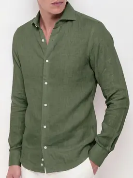 Camisa de lino grueso y resistente