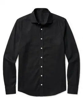 Camisa Lino liso negro