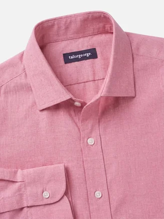 Camisa fil-à-fil lisa roja