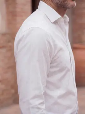 Camisa de popelina de cuadros grises