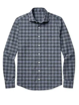 Camisa de franela de cuadros azules
