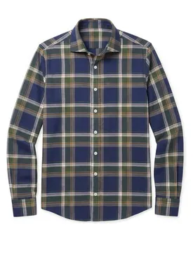 Camisa de franela de cuadros azules