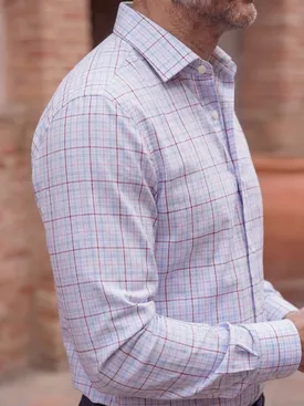 Camisa de popelina de cuadros azules